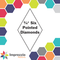 ¾" Six Pointed Diamonds