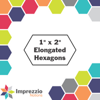 1" x 2" Elongated Hexagons