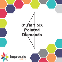 3" Half Six Pointed Diamonds