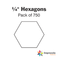 ¼" Hexagon Papers - Pack of 750