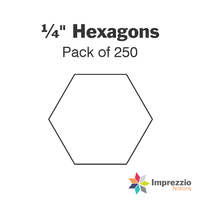 ¼" Hexagon Papers - Pack of 250