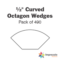 ½" Curved Octagon Wedge Papers - Pack of 490