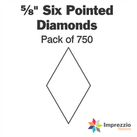 ⅝" Six Pointed Diamond Papers - Pack of 750