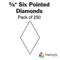 ⅝" Six Pointed Diamond Papers - Pack of 250