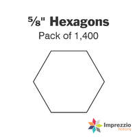 ⅝" Hexagon Papers - Pack of 1,400