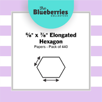 ⅝" x ⅞" Elongated Hexagon Papers - Pack of 420