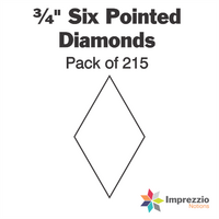 ¾" Six Pointed Diamond Papers - Pack of 215