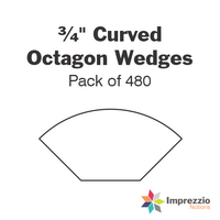 ¾" Curved Octagon Wedge Papers - Pack of 480
