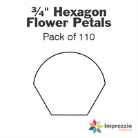 ¾" Hexagon Flower Petal Papers - Pack of 110