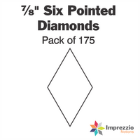 ⅞" Six Pointed Diamond Papers - Pack of 175