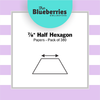 ⅞" Half Hexagon Papers - Pack of 500