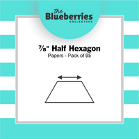 ⅞" Half Hexagon Papers - Pack of 165