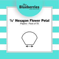 ⅞" Hexagon Flower Petal Papers - Pack of 75