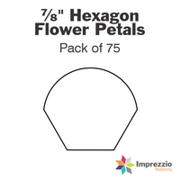 ⅞" Hexagon Flower Petal Papers - Pack of 75