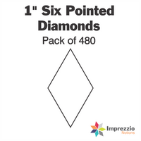 1" Six Pointed Diamond Papers - Pack of 480