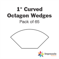 1" Curved Octagon Wedge Papers - Pack of 65
