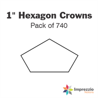 1" Hexagon Crown Papers - Pack of 740