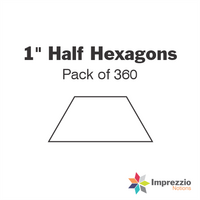 1" Half Hexagon Papers - Pack of 360