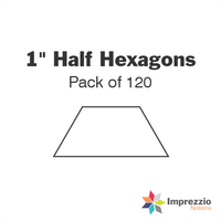 1" Half Hexagon Papers - Pack of 120