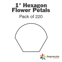 1" Hexagon Flower Petal Papers - Pack of 220