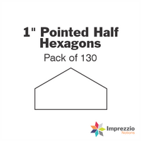 1" Pointed Half Hexagon Papers - Pack of 130