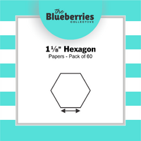 1⅛" Hexagon Papers - Pack of 60