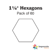 1⅛" Hexagon Papers - Pack of 60