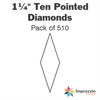 1¼" Ten Pointed Diamond Papers - Pack of 510