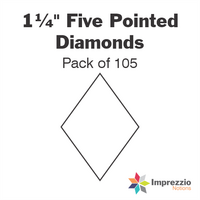 1¼" Five Pointed Diamond Papers - Pack of 105