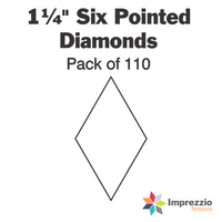 1¼" Six Pointed Diamond Papers - Pack of 110