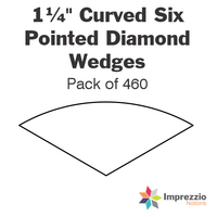 1¼" Curved Six Pointed Diamond Wedge Papers - Pack of 460