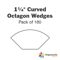 1¼" Curved Octagon Wedge Papers - Pack of 160