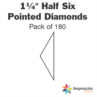 1¼" Half Six Pointed Diamond Papers - Pack of 180
