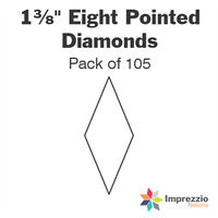 1⅜" Eight Pointed Diamond Papers - Pack of 105