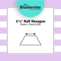 1⅜" Half Hexagon Papers - Pack of 285