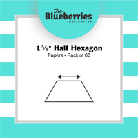 1⅜" Half Hexagon Papers - Pack of 70