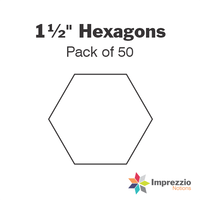 1½" Hexagon Papers - Pack of 50