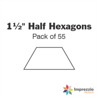1½" Half Hexagon Papers - Pack of 55