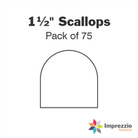 1½" Scallop Papers - Pack of 75