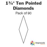 1¾" Ten Pointed Diamond Papers - Pack of 90
