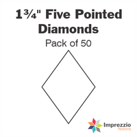 1¾" Five Pointed Diamond Papers - Pack of 50