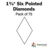 1¾" Six Pointed Diamond Papers - Pack of 75