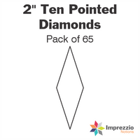 2" Ten Pointed Diamond Papers - Pack of 65