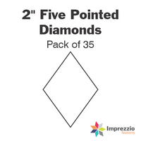 2" Five Pointed Diamond Papers - Pack of 35