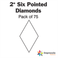 2" Six Pointed Diamond Papers - Pack of 75