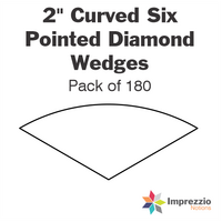 2" Curved Six Pointed Diamond Wedge Papers - Pack of 180