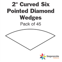 2" Curved Six Pointed Diamond Wedge Papers - Pack of 45