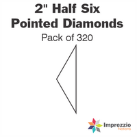 2" Half Six Pointed Diamond Papers - Pack of 320