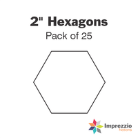 2" Hexagon Papers - Pack of 25