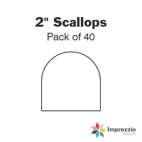 2" Scallop Papers - Pack of 40